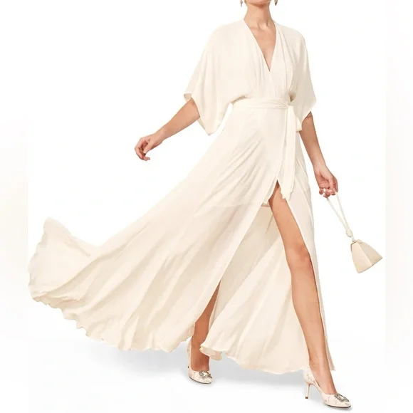 BNWT Reformation Winslow Dress (Ivory, L) - Picture 5 of 6